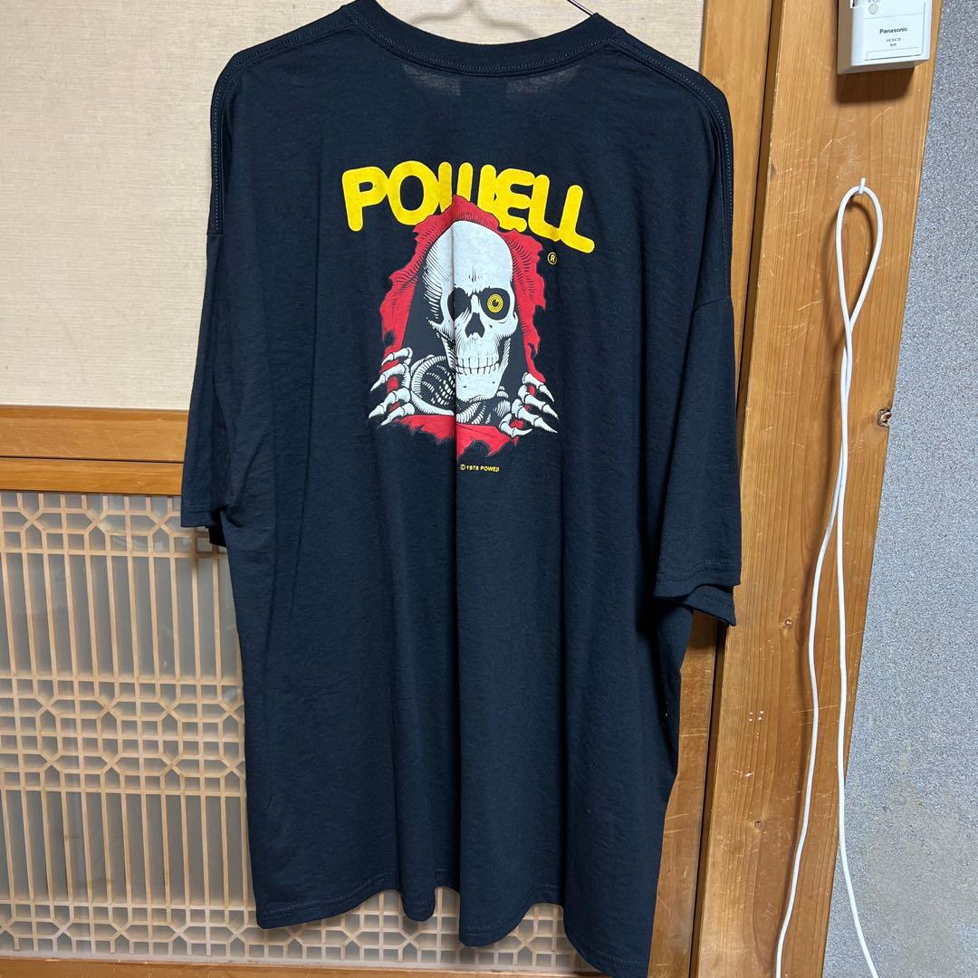 希少黒 POWELL Tシャツ 00s パウエルペラルタ のぞき 覗き xl 黒