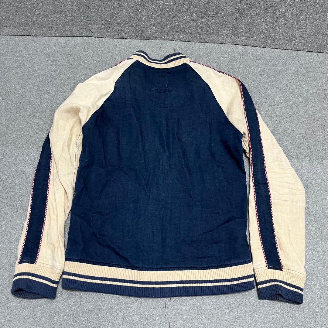 732 音楽モチーフ刺繍×配色袖 リネン100 RUDE GALLERY 2