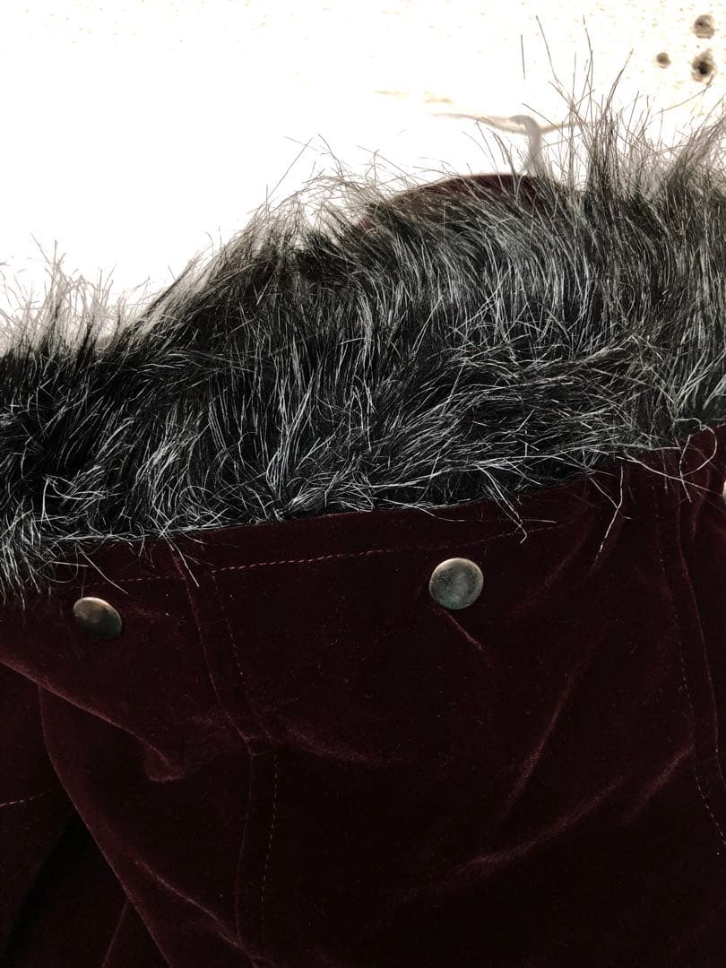 ネオお兄系 Y2K 00s ロックモード古着 ベロア ファイヤーマン コート