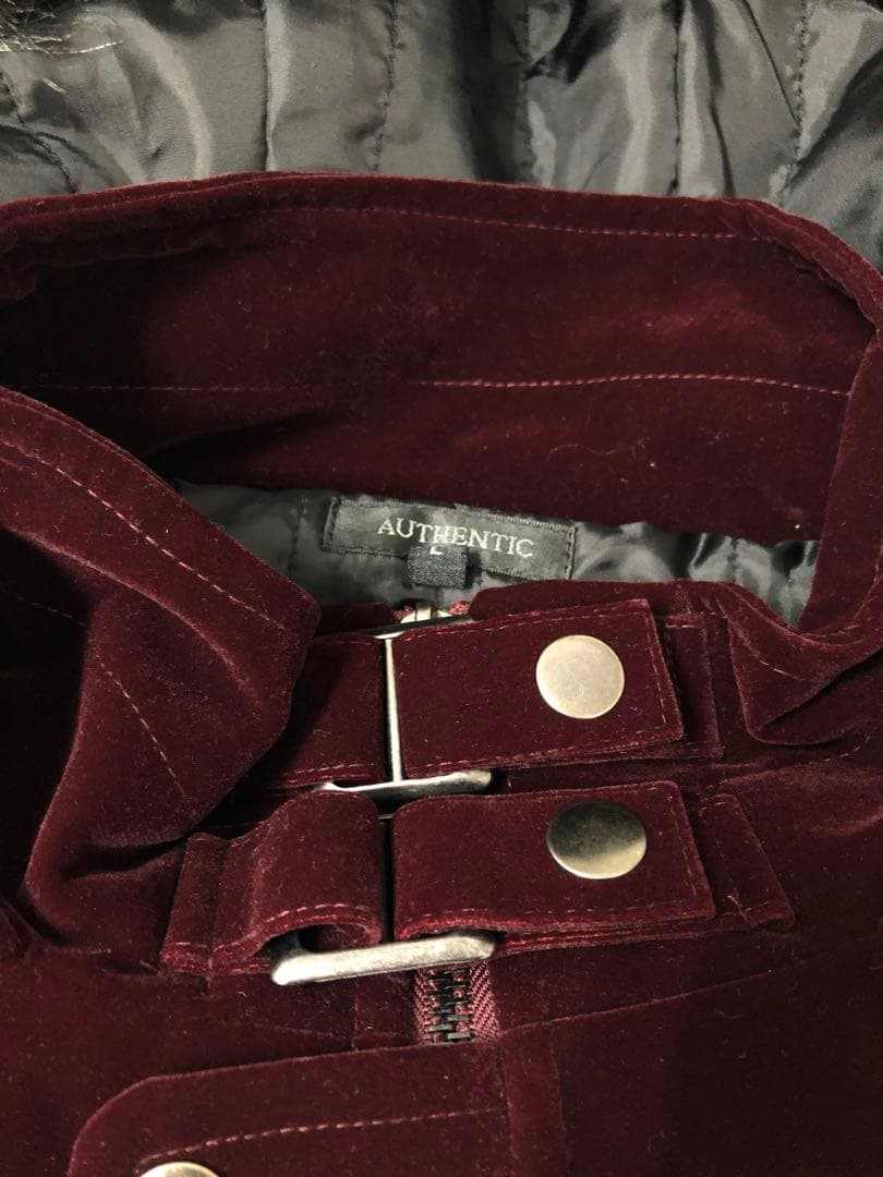 ネオお兄系 Y2K 00s ロックモード古着 ベロア ファイヤーマン コート