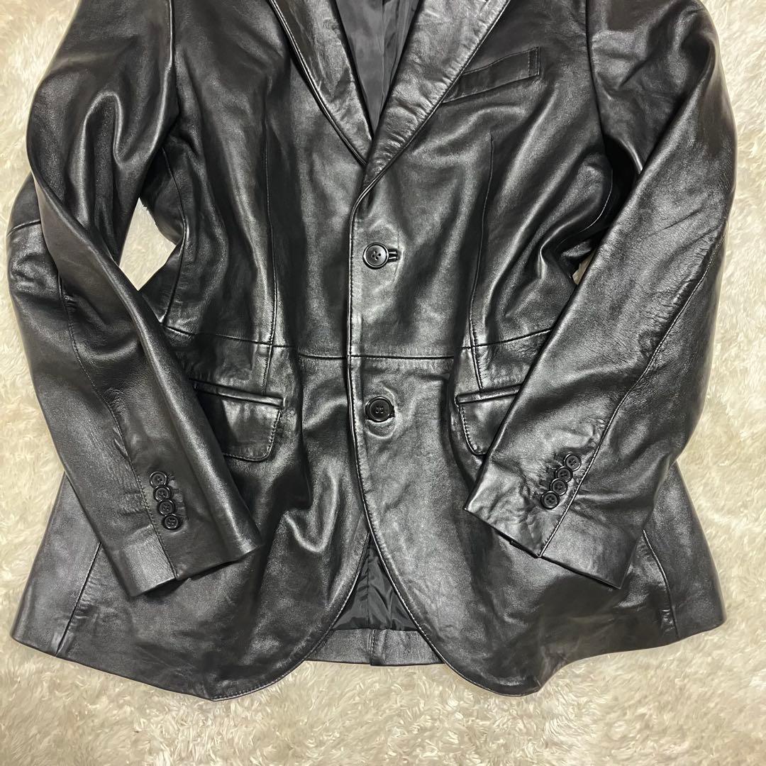 ミッシェル様LIUGOO LEATHERS テーラードジャケット 羊革 レザー