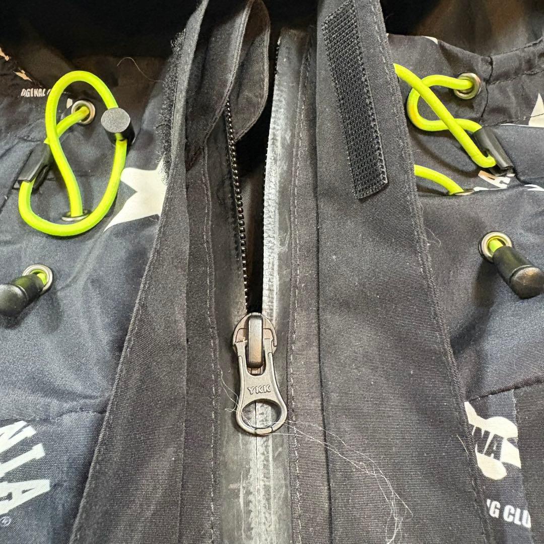 BASSMANIA バスマニア 星柄 マウンテンパーカー L 総柄 フード付