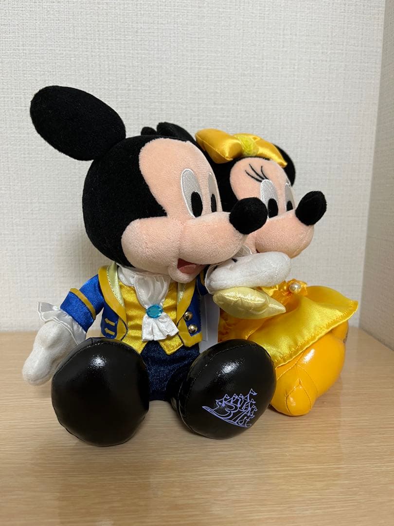 【新品未使用】美女と野獣　ミッキー＆ミニー ペアぬいぐるみ　ランド31周年