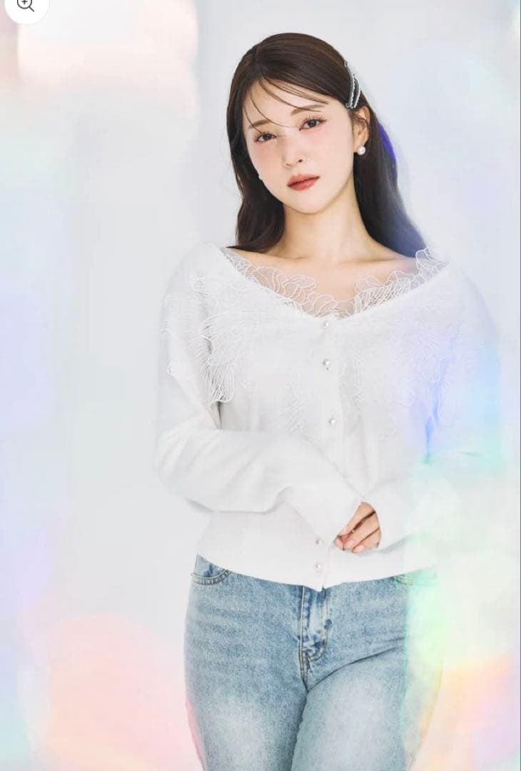 polaura ポローラ レースフリルカーディガン - メルカリ