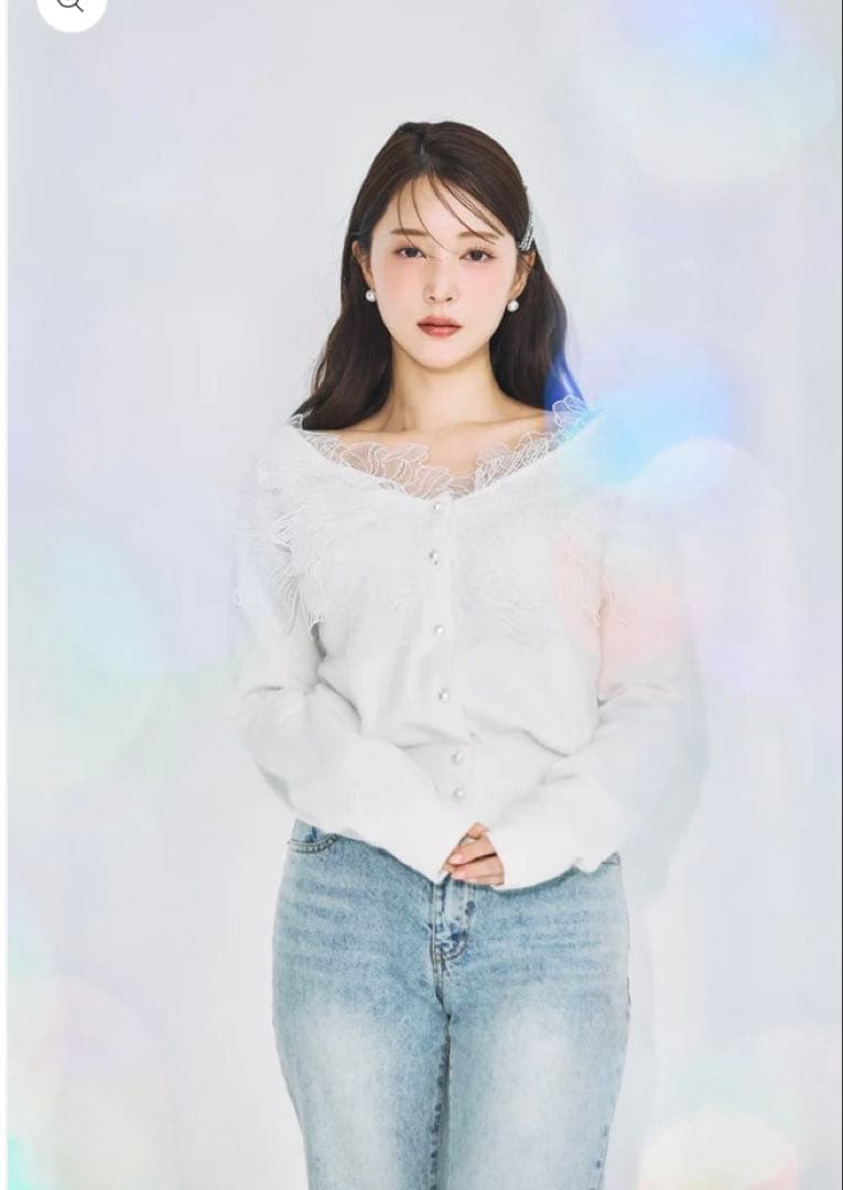 polaura ポローラ レースフリルカーディガン - メルカリ