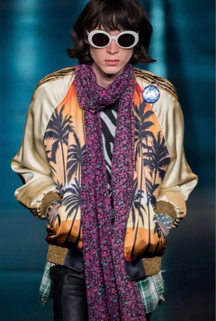 SAINT LAURENT YSL 16ss パームツリー スカジャン - メルカリ