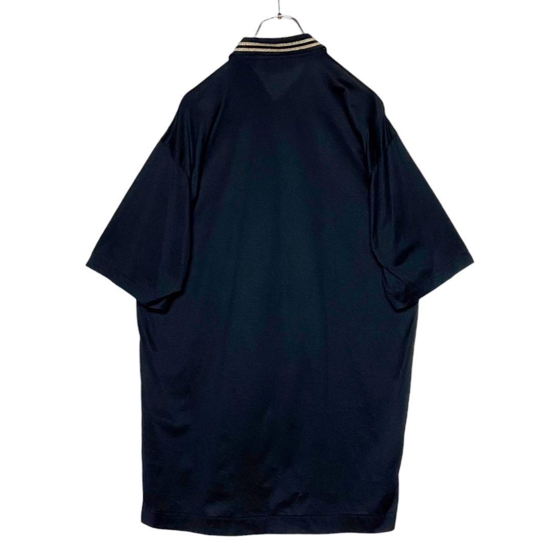 90s 日本製 J`s ポロシャツ 黒 XL ジャンボ尾崎 刺繍ロゴ ゴルフBS