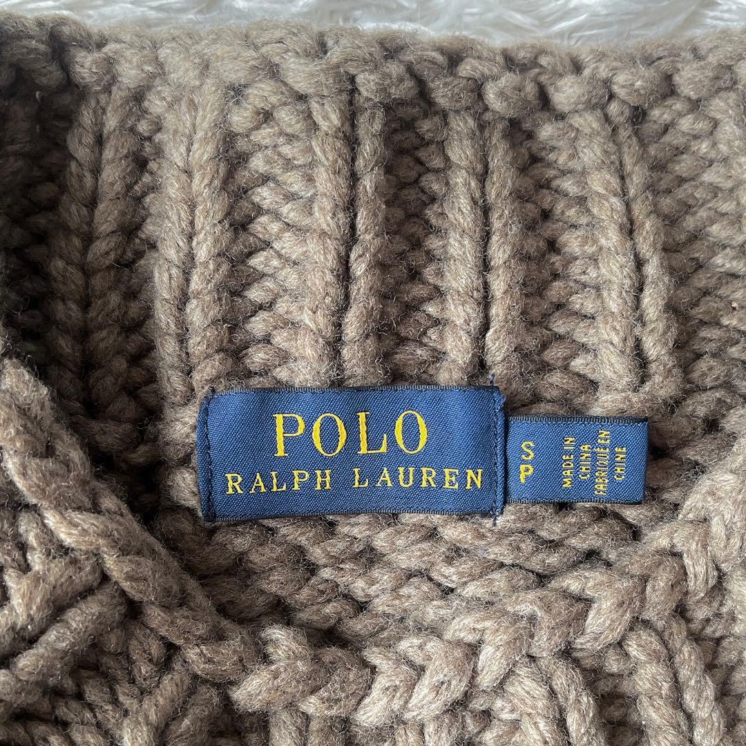 ポロラルフローレン モックネックニット ケーブル編みセーター