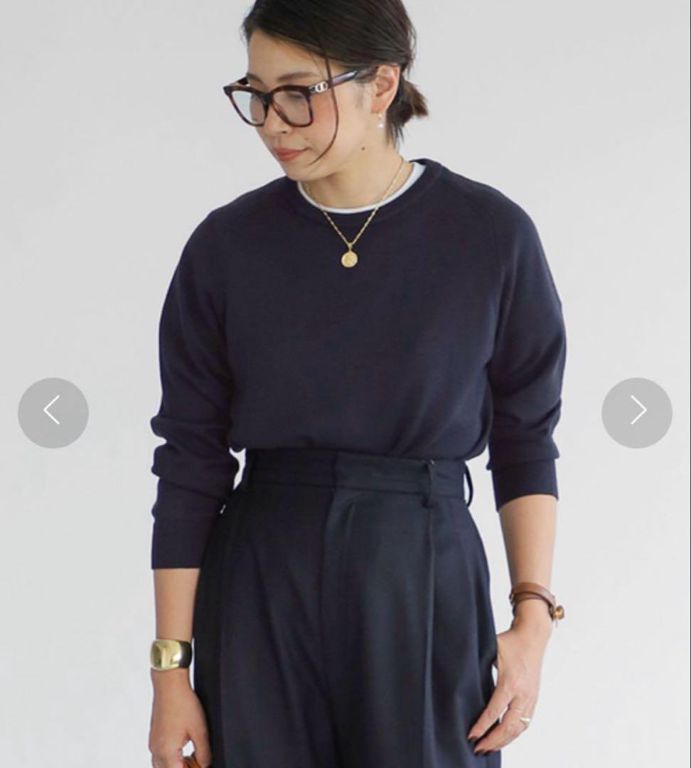 ドゥーズィエムクラス WISH クルーネック プルオーバー ネイビー F