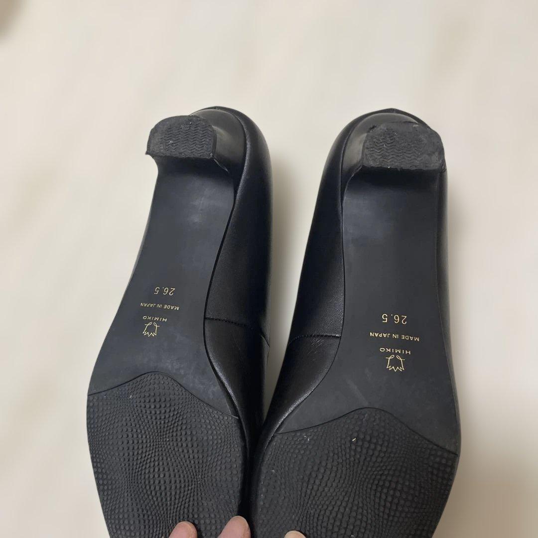 卑弥呼　ブラックパンプス　26.5cm