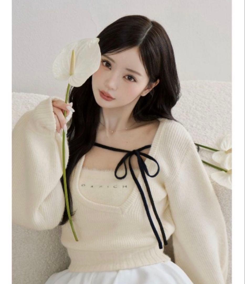 darich ダーリッチ アシメレイヤードニットトップス ホワイト - メルカリ