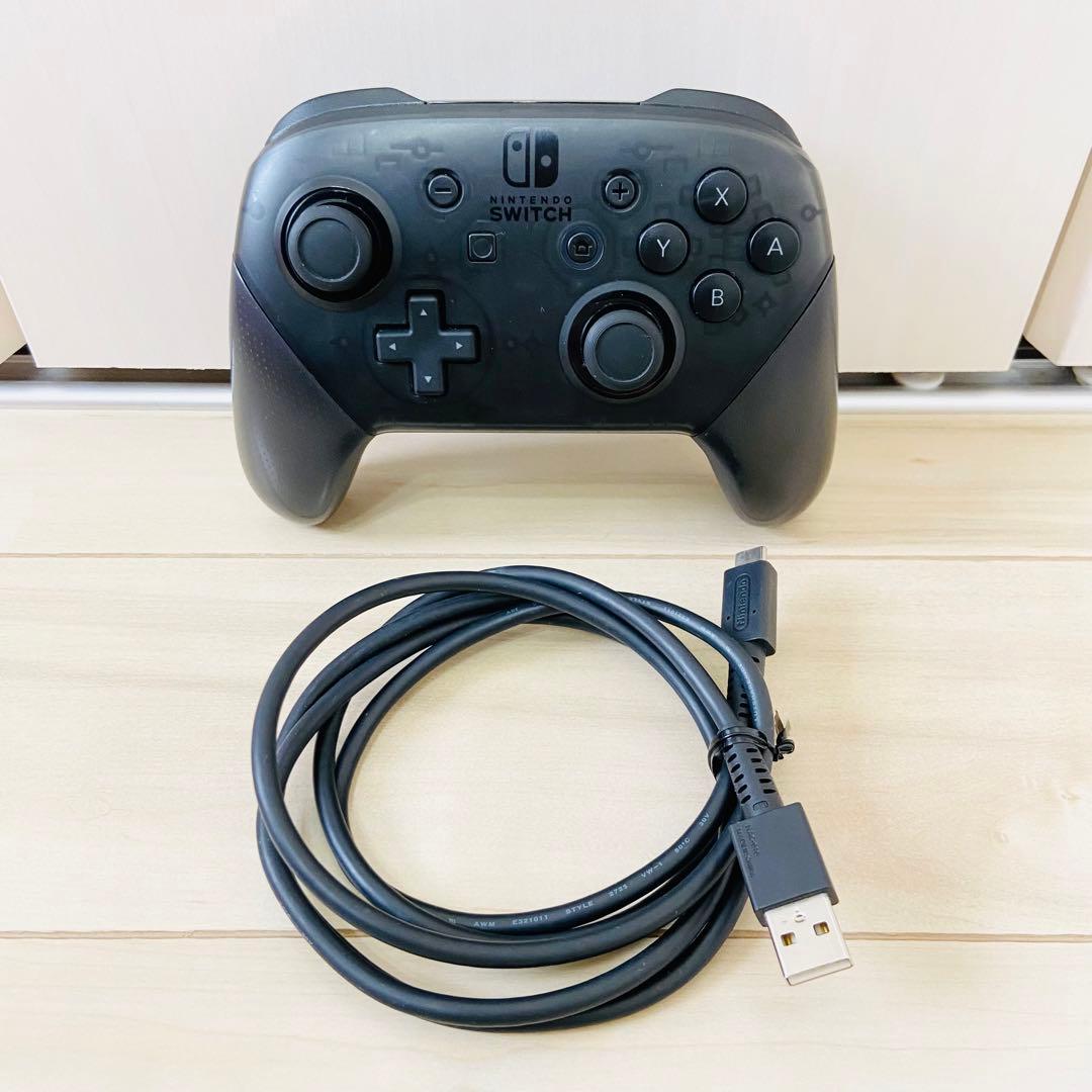 美品】Nintendo Switch プロコン 充電コード付き - メルカリ