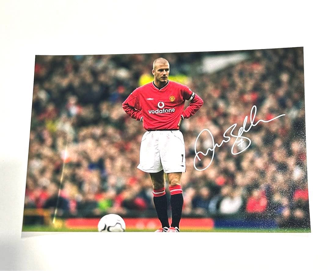 デイビッド・ベッカム　直筆サイン入り　フォト D.ベッカム直筆サイン入りフォトフレーム