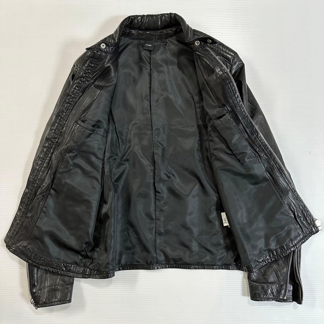 ✴︎希少✴︎ pledge プレッジ シングル ライダース カウレザー 三浦秀