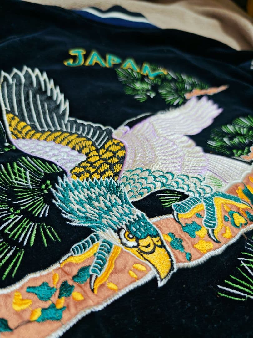 美品 Vintage 別珍 鷲 日本限定 スカジャン ベルベット unisex - メルカリ