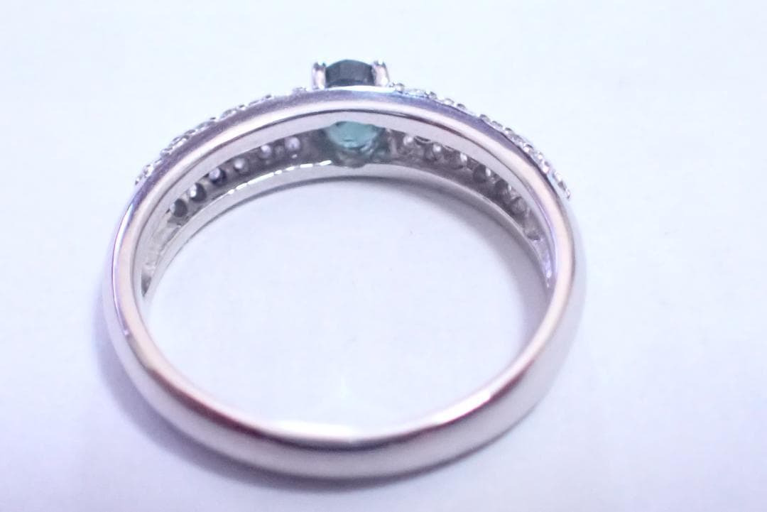 アレキサンドライト　指輪　0.41ct　ダイヤ0.43ct　10.5号