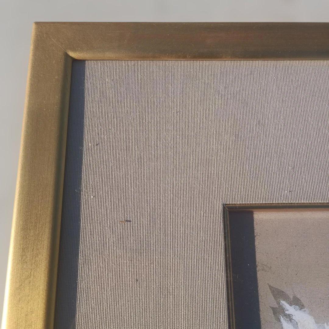 6104)加山又造　複製画　猫