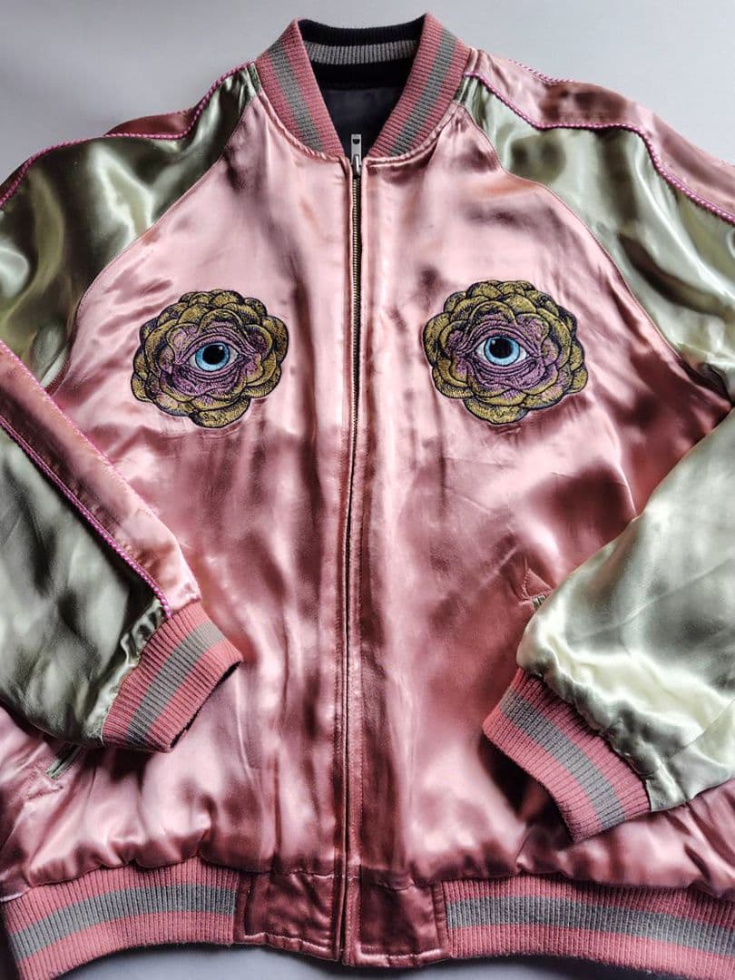 《希少品》ヒグチユウコ風神雷神スカジャン