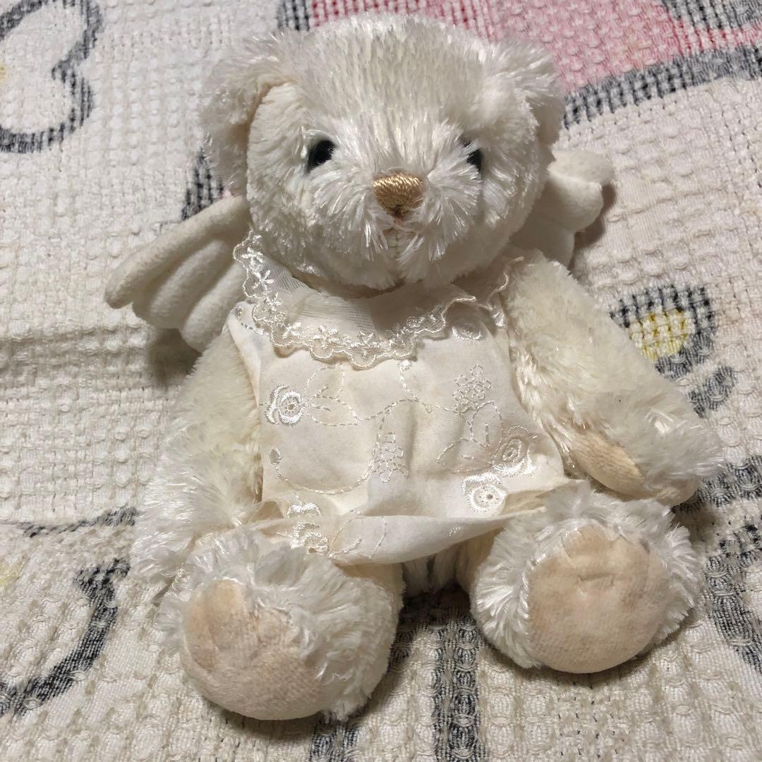 レトロ　サンアロー　ハッピーちゃん＆天使　クマ　ぬいぐるみ　中古品　4こセット