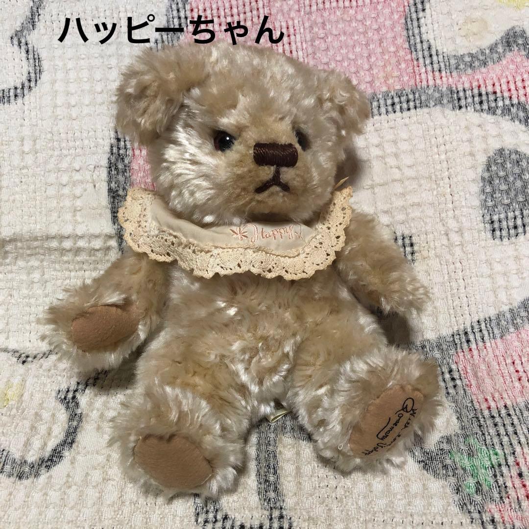 レトロ　サンアロー　ハッピーちゃん＆天使　クマ　ぬいぐるみ　中古品　4こセット