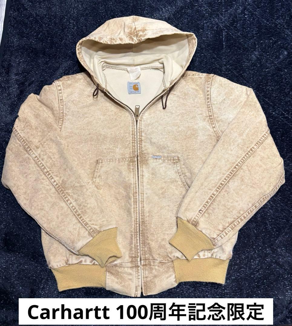 【100周年】Carhartt アクティブジャケット 80s フェード 星タグ Carhartt (カーハート) 80s 星タグ 裏地ネイティブ柄 デニム