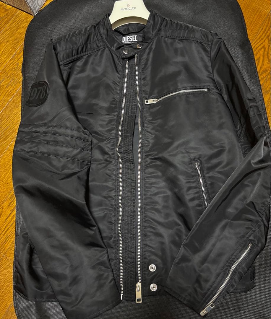 DIESEL ブラック ライダースジャケット エライザジャケット タグ付き