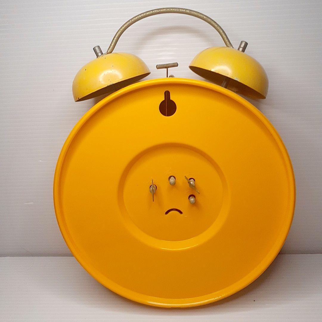 カールおじさん　キャラクターアラーム時計 イエロー　レトロ