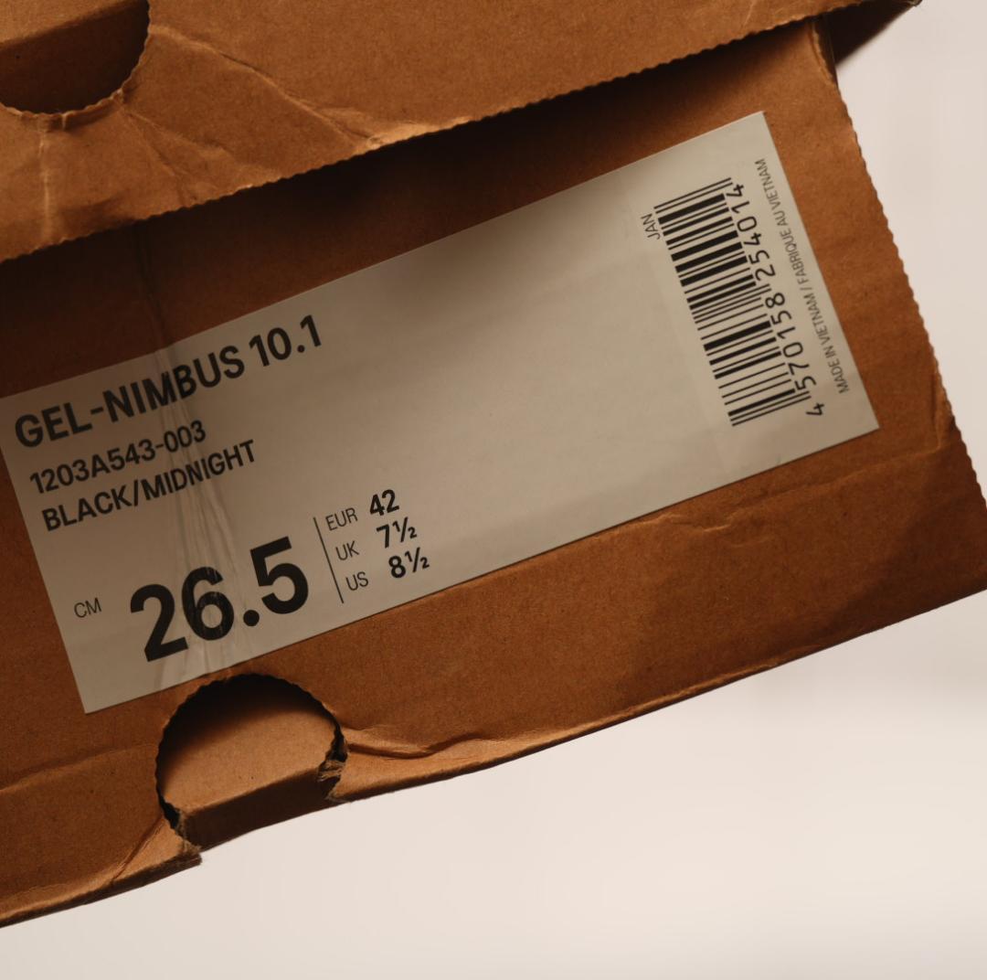 美品 ASICS GEL-NIMBUS 10.1 26.5cm