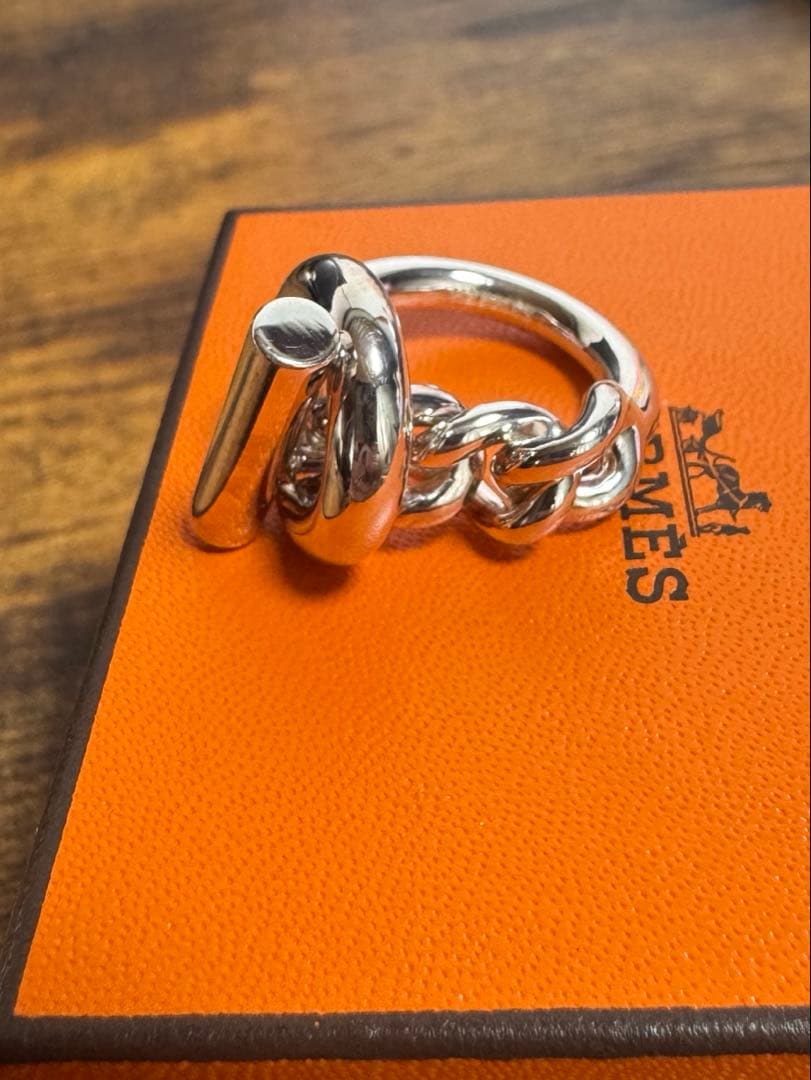 HERMES エルメス クロワゼット リングGM 53 使用数回 - メルカリ