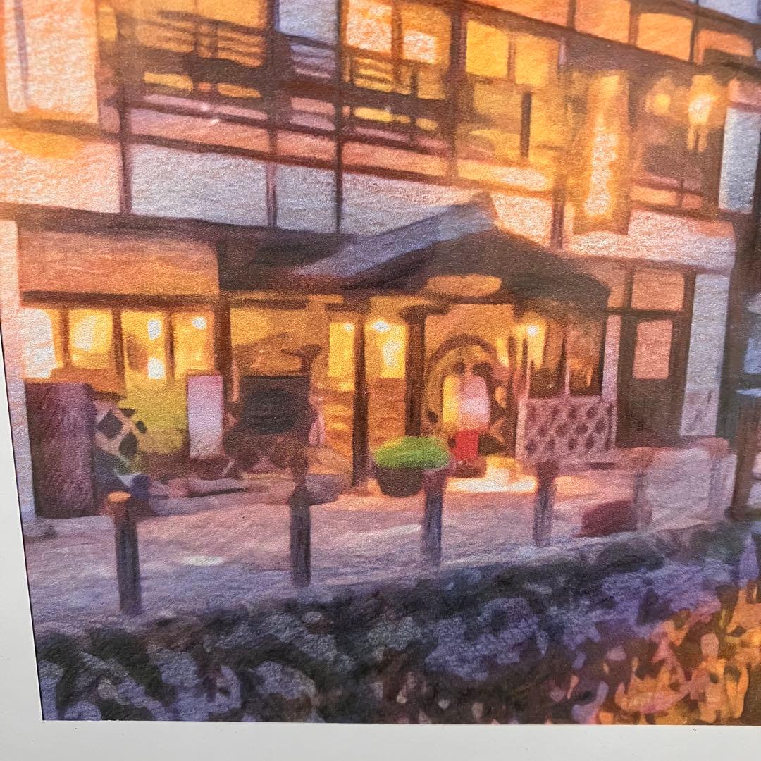 ジブリアート14 千と千尋の神隠しより「銀山温泉」32.7㎝×24.0㎝　額装品