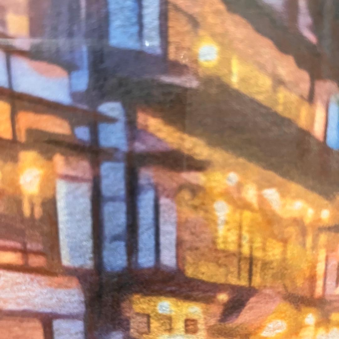 ジブリアート14 千と千尋の神隠しより「銀山温泉」32.7㎝×24.0㎝　額装品