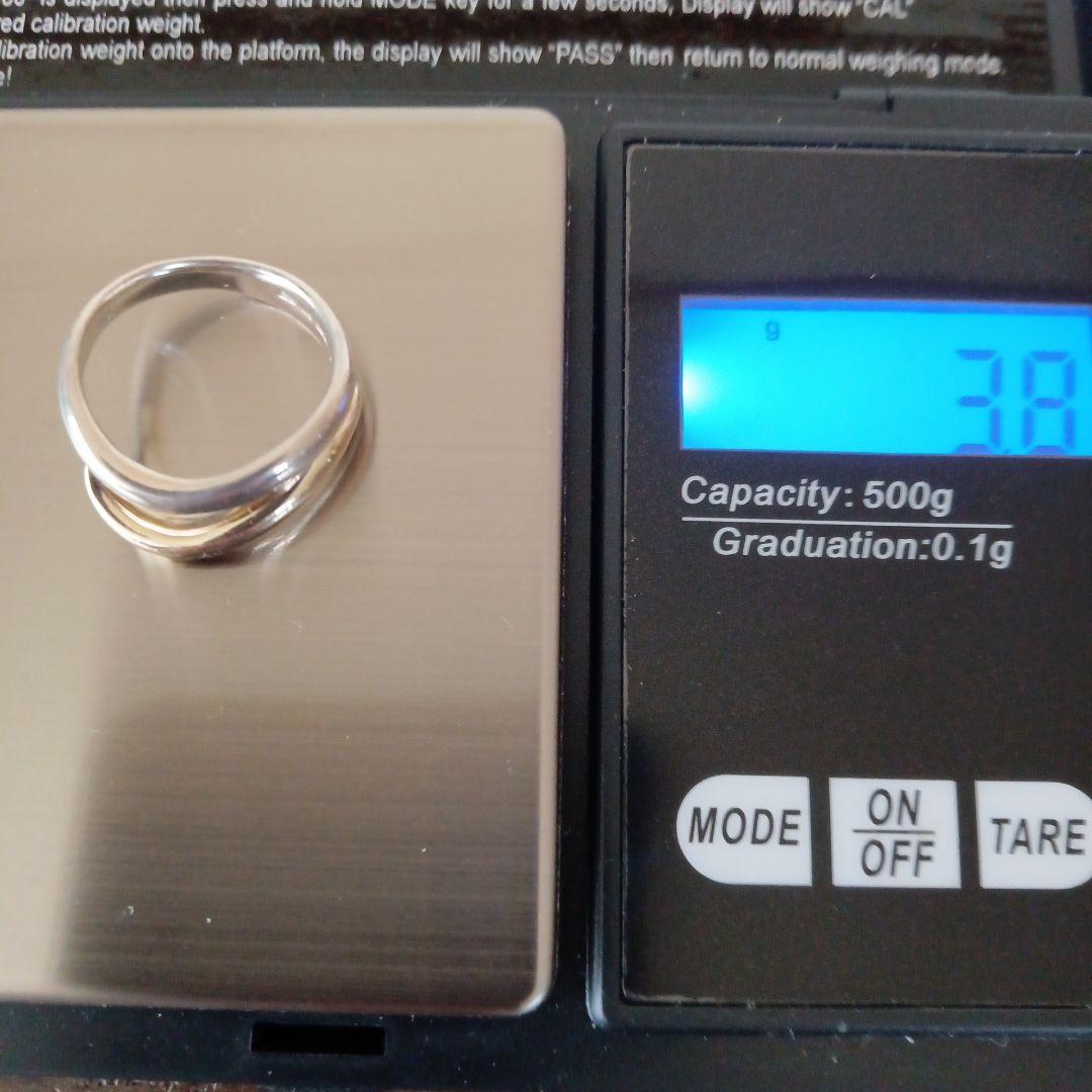 Ef et pe」K18＆SV925 デザインリング 9号 美品 - メルカリ