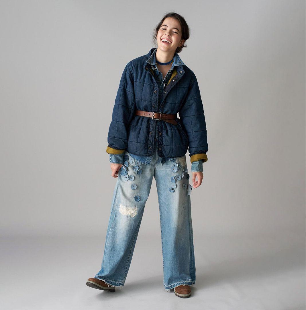 ☆45R☆ライ麦デニムのバチ比女 遖あっぱれ加工（フルール・清）29