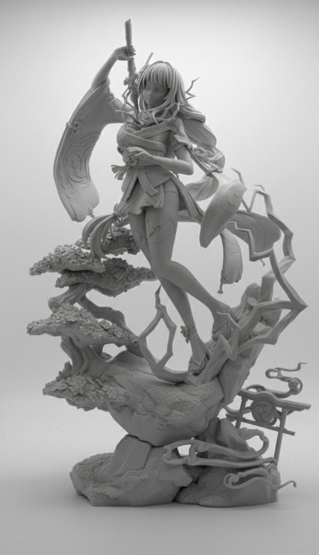 原神 雷電将軍 1/7 未塗装未組立 フィギュア ガレージキット 美少女 Amazon | 原神 雷電将軍 ガレージキット フィギュア | フィギュア