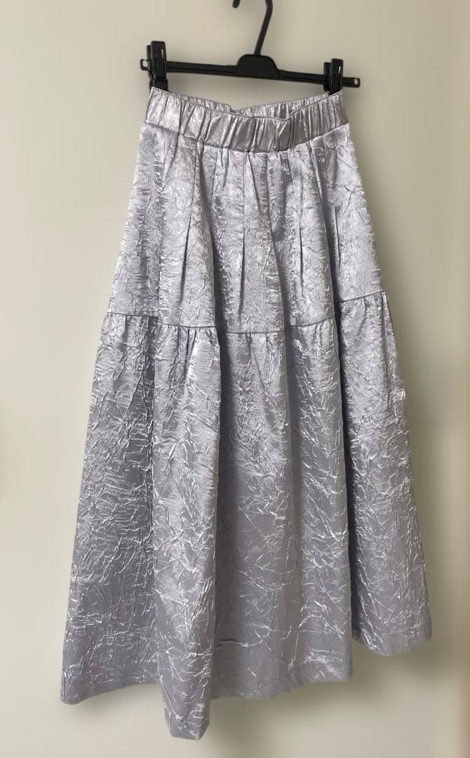 ザハイライツsatinskirt'midi-longinkblack