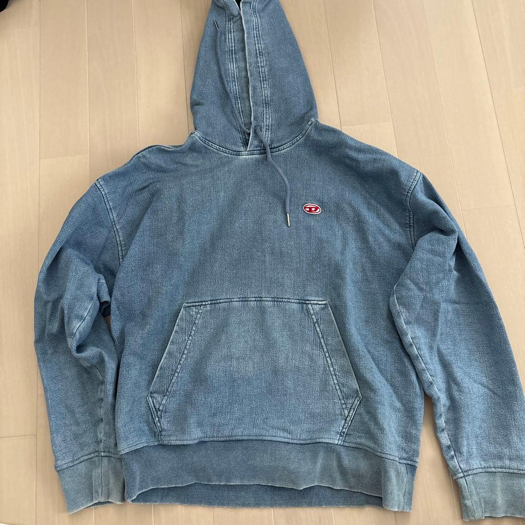 DIESELディーゼル D-Um-Rib Track Denim Hoodie 中古・古着通販】DIESEL (ディーゼル) d-um-rib track denim hoodie