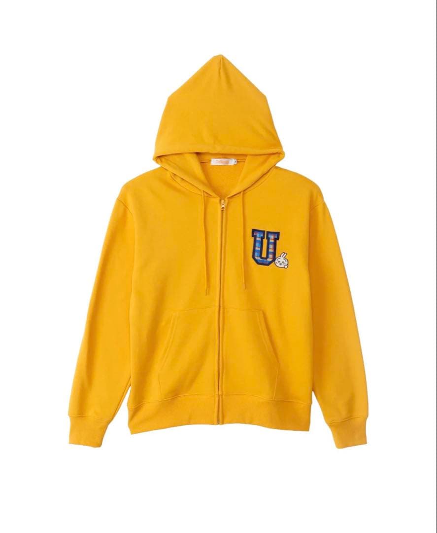 ちいかわ ZIPパーカー GO MY WAY イエロー うさぎ M