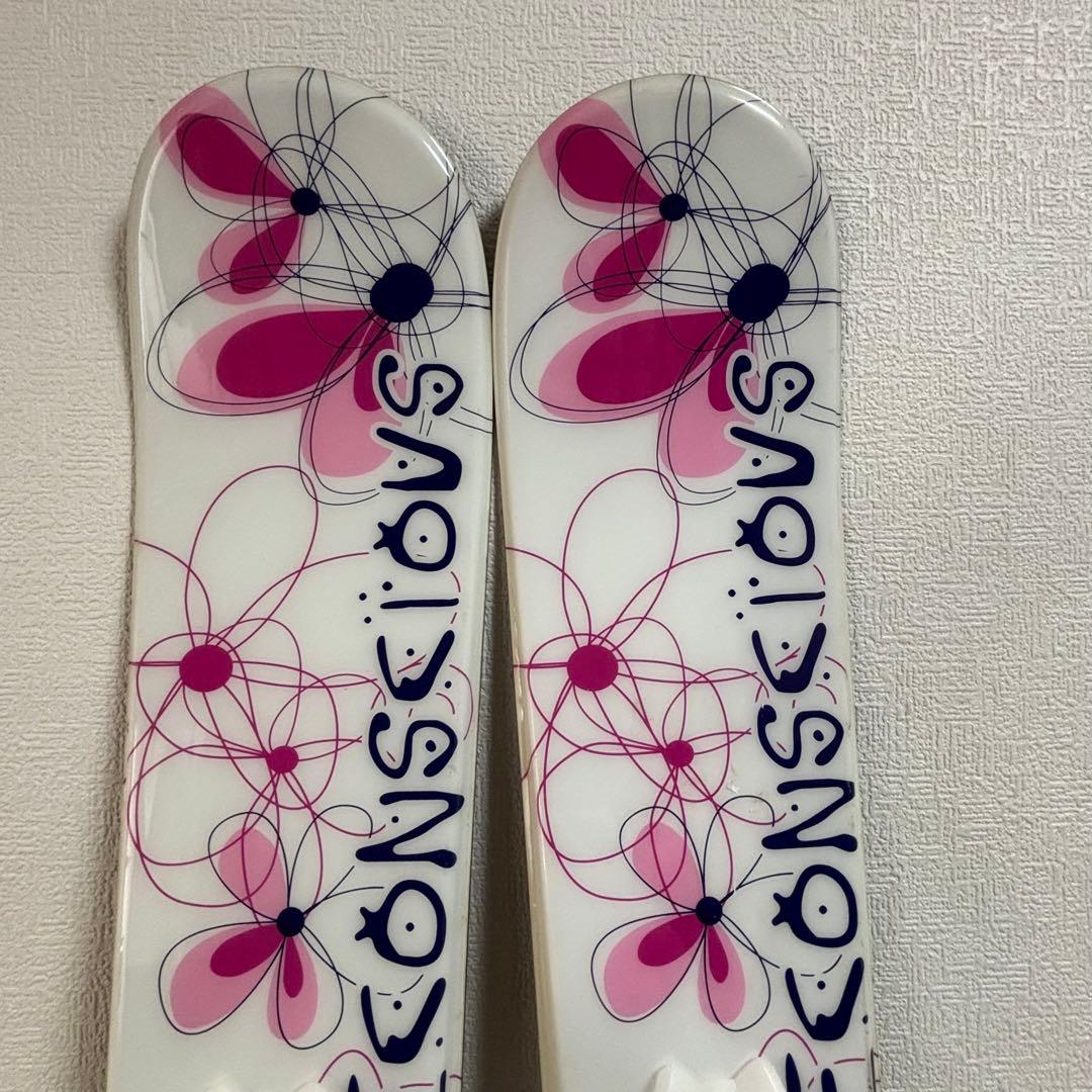 レディースファンスキー板 ツインチップショートスキー 工具不要