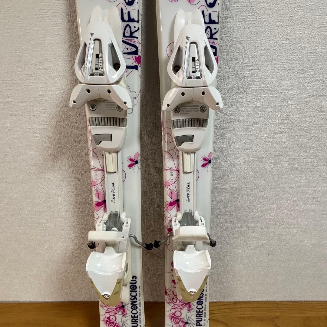 レディースファンスキー板 ツインチップショートスキー 工具不要