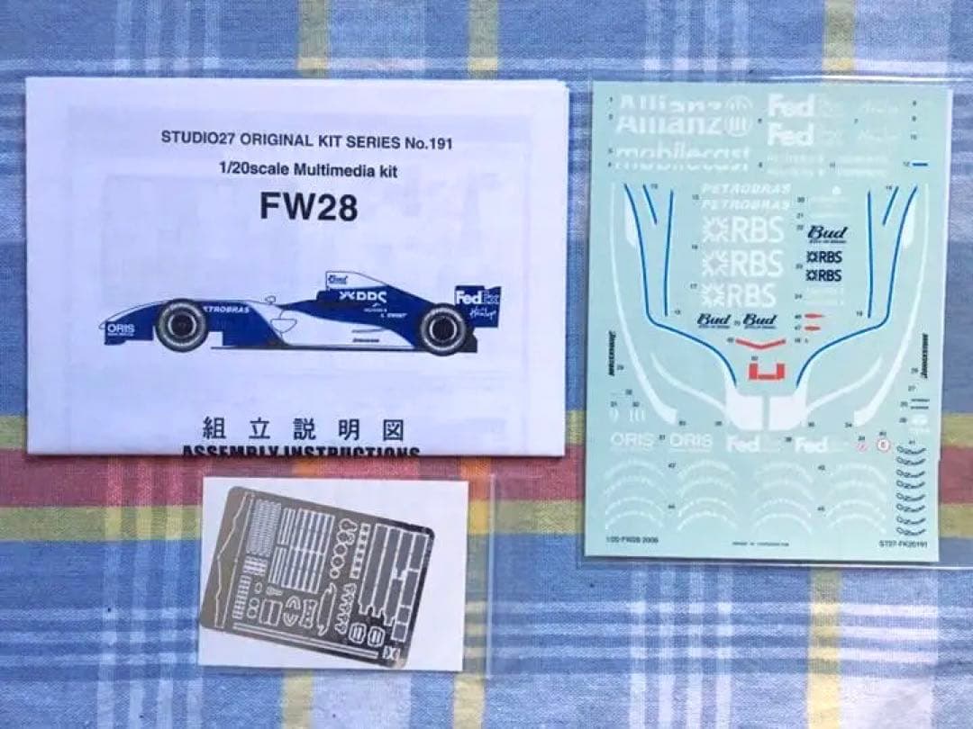 スタジオ27 1/20 ウィリアムズ FW28 w/カルトグラフデカール