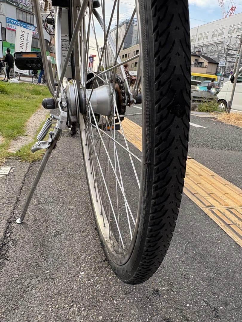 中古 27㌅5段変速Panasonic電動アシスト自転車 8.9Ah4点灯大阪 - メルカリ