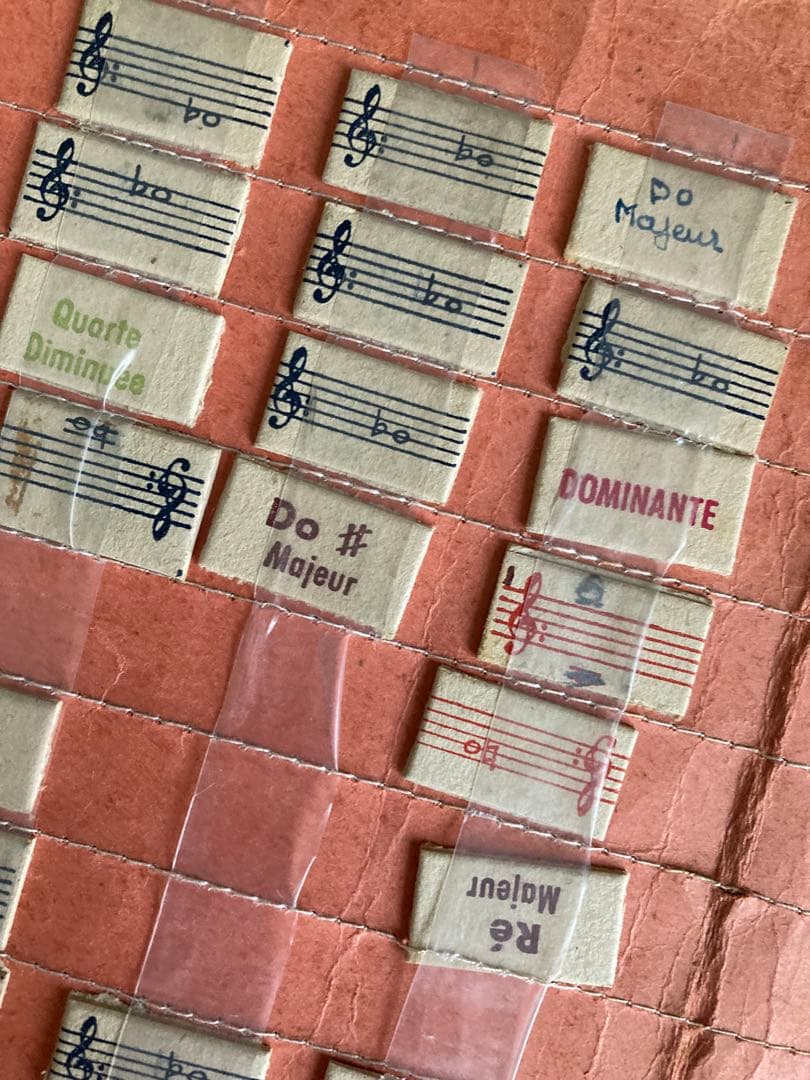 ④ フランス　アンティーク　音符　練習用カード　レア　123枚