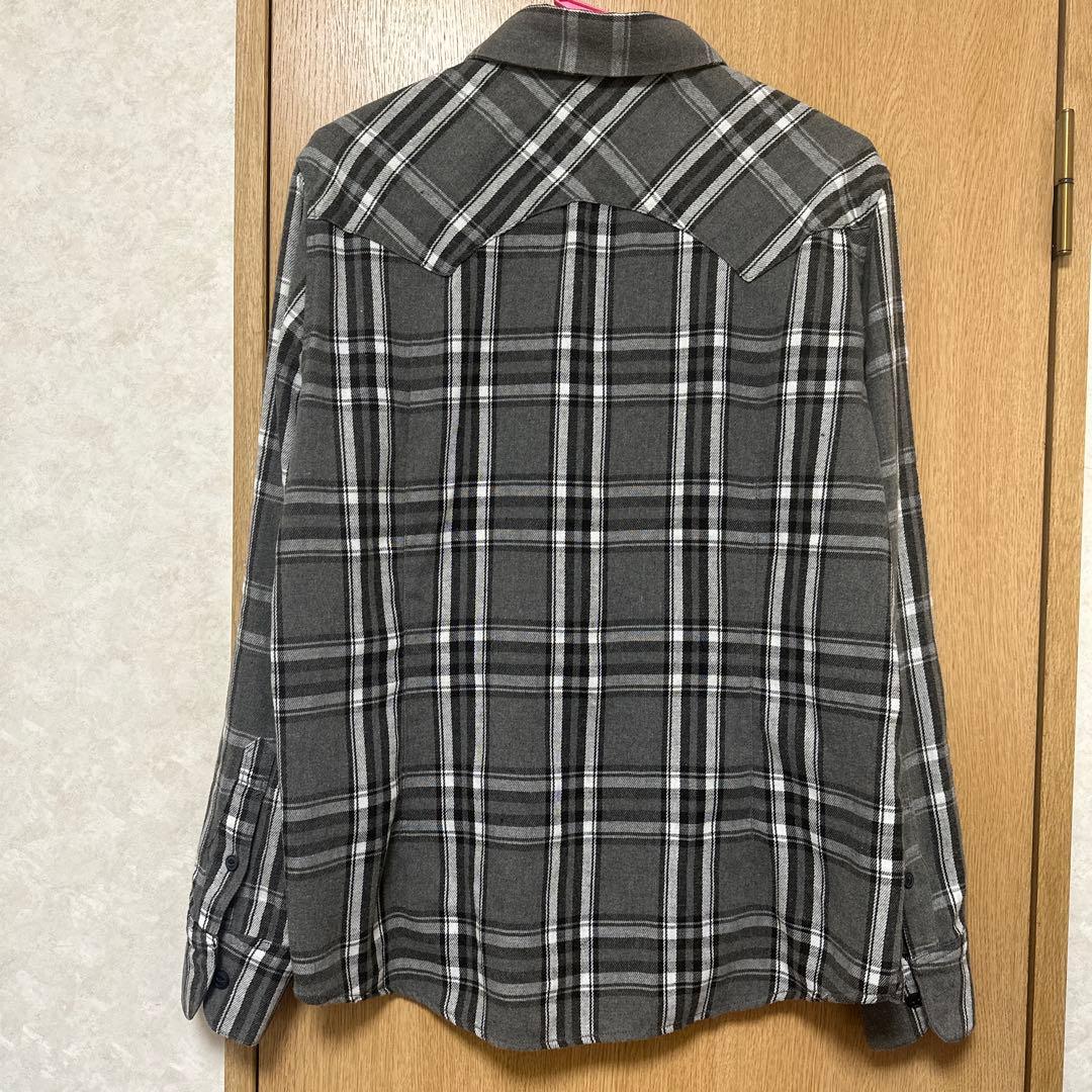 TMT グレー チェック柄 長袖シャツ - メルカリ