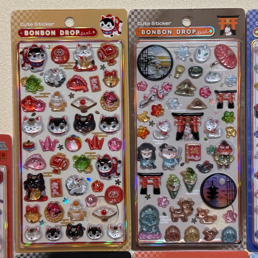 【正規品】ボンボンドロップシール❋和柄❋9枚セット