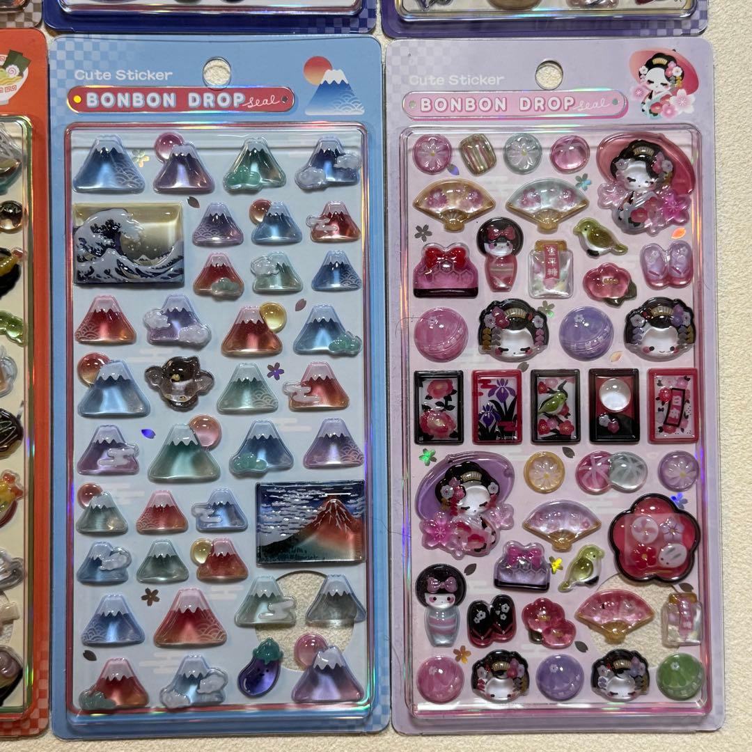 【正規品】ボンボンドロップシール❋和柄❋9枚セット