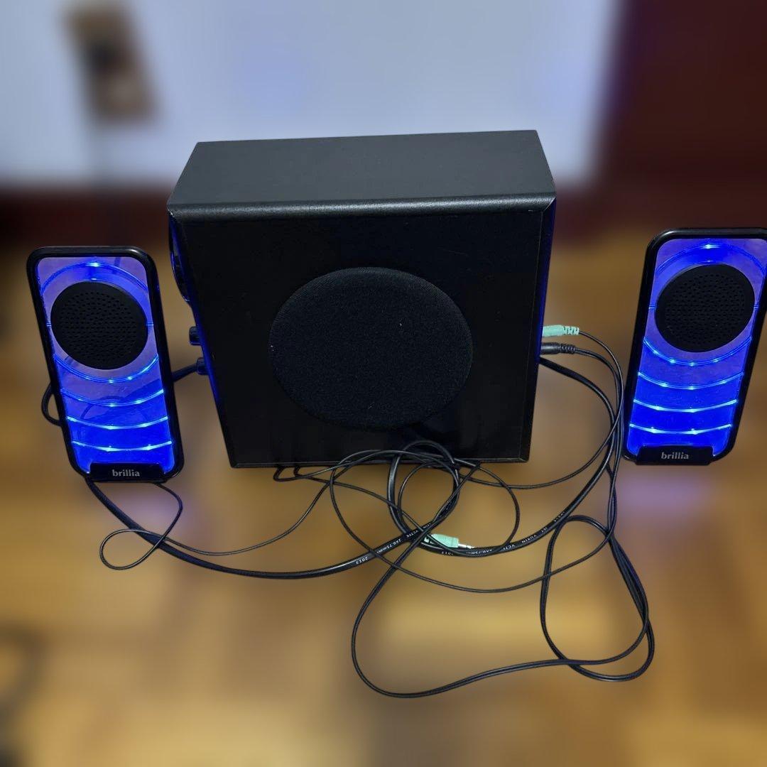brillia 2.1chスピーカーシステム 光る重低音ESP-009】 - メルカリ