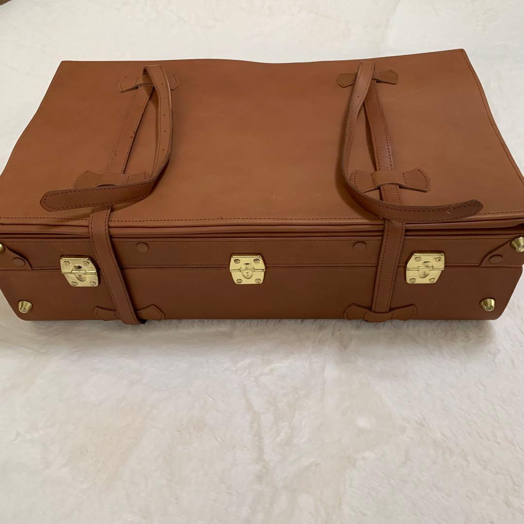 午後の紅茶 初代コイズミトランク アンティーク 希少 本革 キャメルブラウン