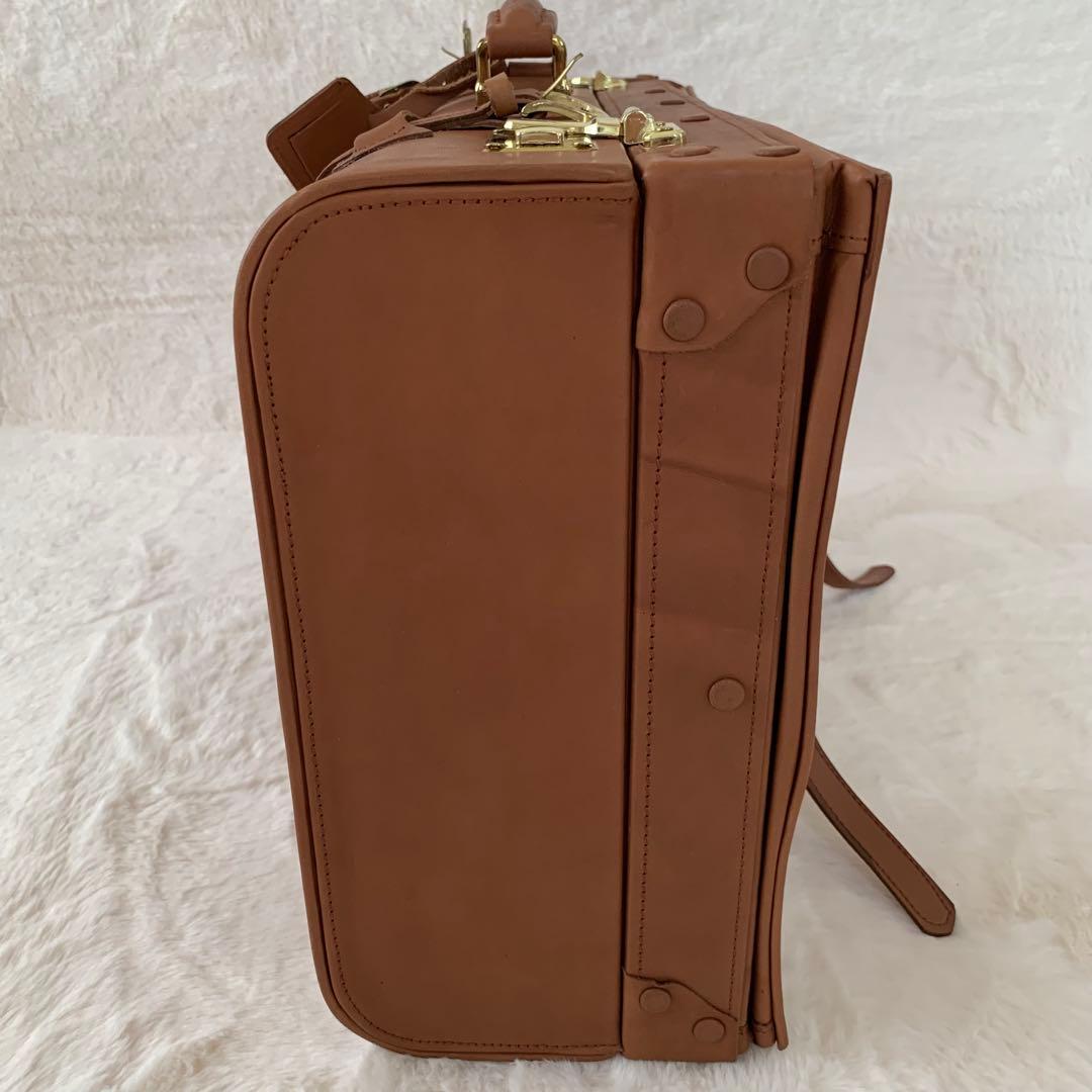 午後の紅茶 初代コイズミトランク アンティーク 希少 本革 キャメルブラウン