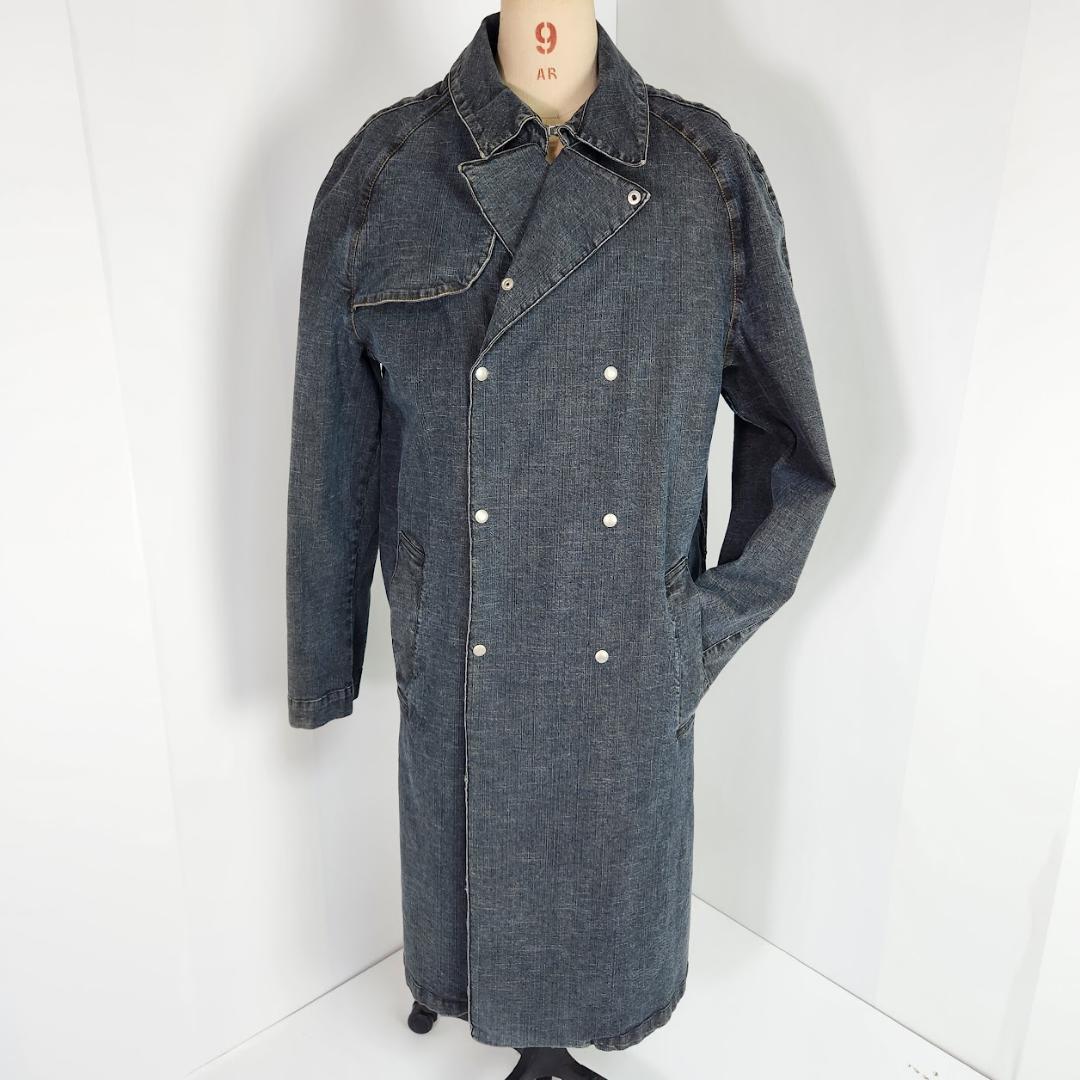 バーバリー ロンドン BURBERRY デニムトレンチコート L ノバチェック BURBERRY（バーバリー） 良品 英国製 裏地ノバチェック柄 トレンチ