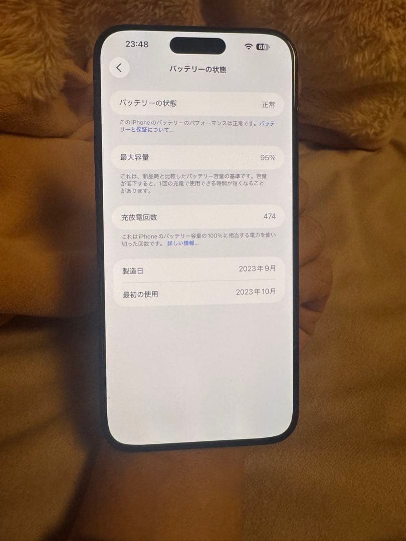 海外版 iPhone 15 Pro Max 1TB，美品，バッテリーは95% - メルカリ